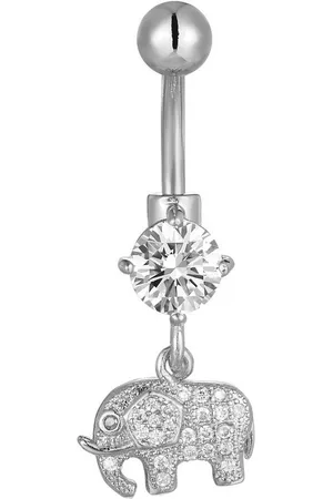 Karisma Bauchnabelpiercing Edelstahl Banana Anhänger Elefant Zirkonia - HB193 - Verkäufer: Schmuck