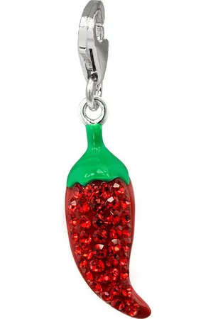 SilberDream Charm-Einhänger rot Charm Chili Zirkonia, Charmsanhänger Chili, 925 Sterling Silber, Farbe: rot, grün - Verkäufer: Fit4Style Silberschmuck - IMPPAC