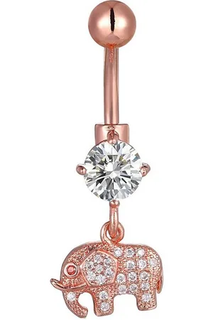 Karisma Bauchnabelpiercing Edelstahl Banana Anhänger Elefant Zirkonia - HB193 - Verkäufer: Schmuck