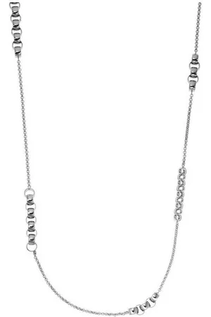 DKNY Collier Damen, aus Edelstahl, Erbskette, Silber, Karabiner, 90cm lang - Verkäufer: Gigandet