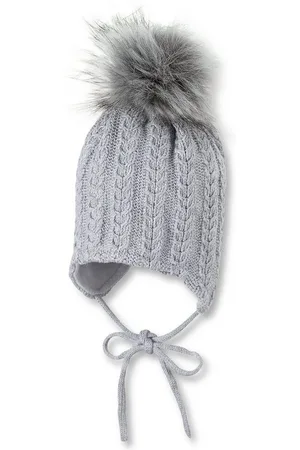 Sterntaler Strickmütze Strickmütze (1-St., Strick Beanie für Kinder mit Ohrenklappen und Bindebänder) Mütze mit Kunstfell-Pompon mit Zopf-Muster - Verkäufer: Sterntaler GmbH