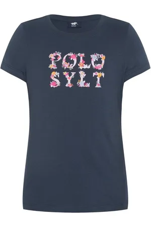 Polo Sylt Print-Shirt im geblümten Label-Design - Verkäufer: Bay City Textilhandels GmbH