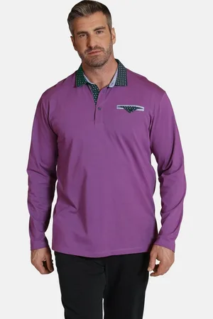 Charles Colby Langarm-Poloshirt EARL WYETT mit gemusterten Kentkragen - Verkäufer: VANDERSTORM VENTURES