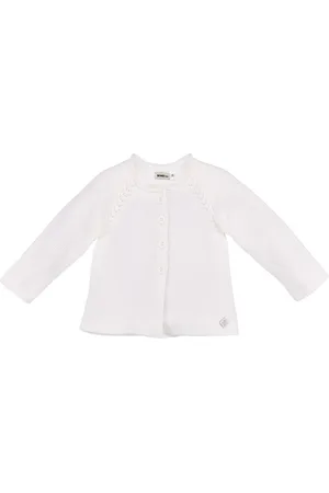 BONDI Strickjacke Baby Mädchen Strickjacke A-Form 86593, Offwhite - Verkäufer: Trachtenland