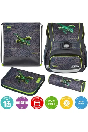 HERLITZ Schulranzen Set Loop Plus 10-teilig 2025 Jungen Dragon Tale - Verkäufer: Team-Shop-24