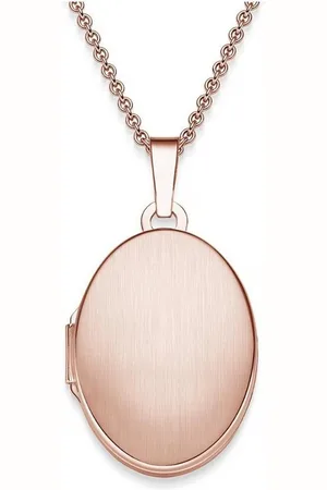 Amoonic Amulett Medaillon Oval zum Öffnen für Bilder Silber 925 Kette für Foto (inkl. Schmucketui), Anhänger aufklappbar befüllbar Foto Gold Rosegold vergoldet Geschenk - Verkäufer: