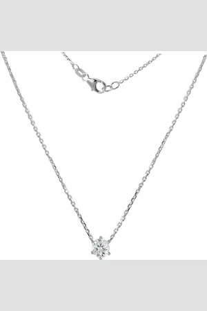 SilberDream Silberkette Zirkonia Stein Halskette (Halskette), Halsketten ca. 46cm, 925 Sterling Silber, Farbe: silber - Verkäufer: Fit4Style Silberschmuck - IMPPAC