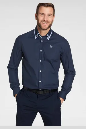 Bruno Banani Langarmhemd Button-down-Kragen, das perfekte Hemd für viele Anlässe
