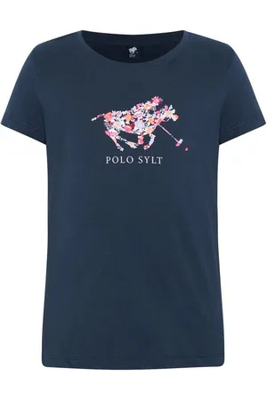 Polo Sylt Print-Shirt mit geblümten Logo-Motiv - Verkäufer: Bay City Textilhandels GmbH