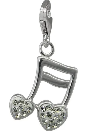 SilberDream Charm-Einhänger Charm Doppelnote Herz, Charmsanhänger Doppelnote Herz, 925 Sterling Silber, Farbe: - Verkäufer: Fit4Style Silberschmuck - IMPPAC
