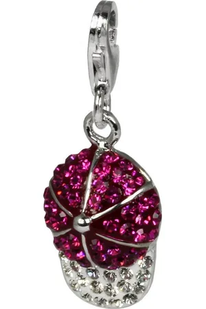 SilberDream Charm-Einhänger fuchsia Charm Basecap Zirkonia, Charmsanhänger Basecap, 925 Sterling Silber, Farbe: , fuchsia - Verkäufer: Fit4Style Silberschmuck - IMPPAC