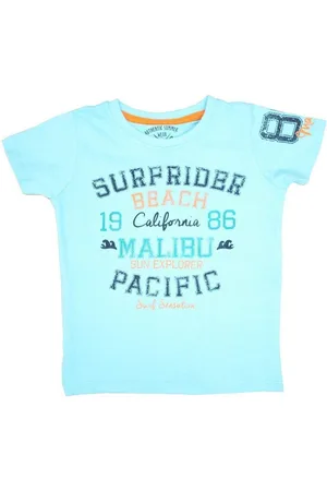 Lemon Beret T-Shirt Jungen T-Shirt "Malibu" Print hellblau aus reiner Baumwolle, mit Frontprint - Verkäufer: Schnubby-de