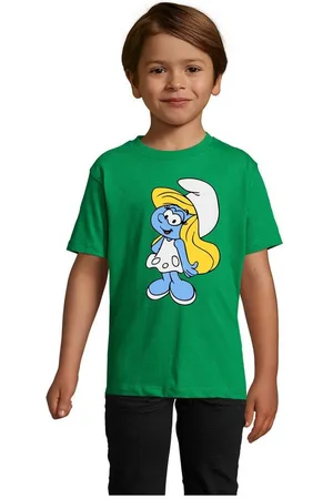 Blondie & Brownie T-Shirt Kinder Schlumpfine Schlumpf Schlumpfhausen Papa Schlumpf Smurf - Verkäufer: Hubihu