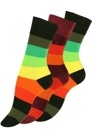 Cotton Prime® Socken mit Blockstreifen (3-Paar) mit Blockstreifen Cottonprime