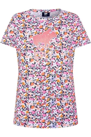 Polo Sylt Print-Shirt mit geblümten Logo-Motiv - Verkäufer: Bay City Textilhandels GmbH