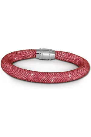 SilberDream Edelstahlarmband Armband rosa Arm-Schmuck (Armband), Damenarmband mit Edelstahl-Verschluss, Farbe: rot, rosa Kristalle - Verkäufer: Fit4Style Silberschmuck - IMPPAC