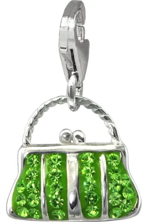 SilberDream Charm-Einhänger hellgrün Charm Tasche groß, Charmsanhänger Tasche groß, 925 Sterling Silber, Farbe: hellgrün - Verkäufer: Fit4Style Silberschmuck - IMPPAC