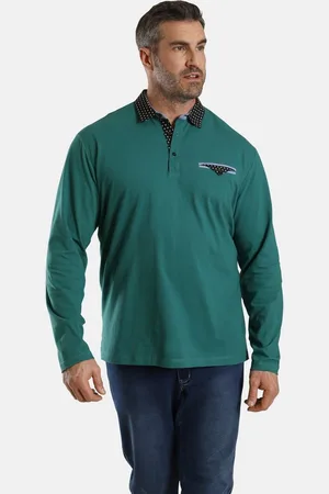 Charles Colby Langarm-Poloshirt EARL WYETT mit gemusterten Kentkragen - Verkäufer: VANDERSTORM VENTURES