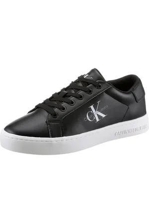 Calvin Klein CLASSIC CUPSOLE LACEUP LOW LTH Sneaker mit kontrastfarbigen Logodruck, Freizeitschuh, Halbschuh, Schnürschuh