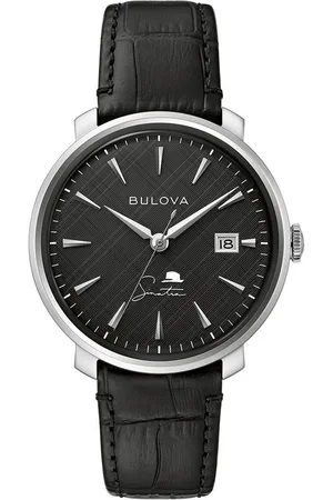 BULOVA Automatikuhr Frank Sinatra 96B360, Armbanduhr, Herrenuhr, Damenuhr, Lederarmband, Saphirglas