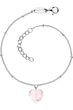 Engelsrufer Silberarmband With Love - Herzensangelegenheit, ERB-HEART-RQ, mit Rosenquarz