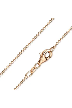 Materia Gliederkette Damen Rosegold Kugelkette fein 1mm K98, Sterlingsilber, rosevergoldet - Verkäufer: Schmuck