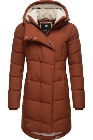 Ragwear Wintermantel Pavla stylischer Winterparka mit Teddyfutter und Kapuze