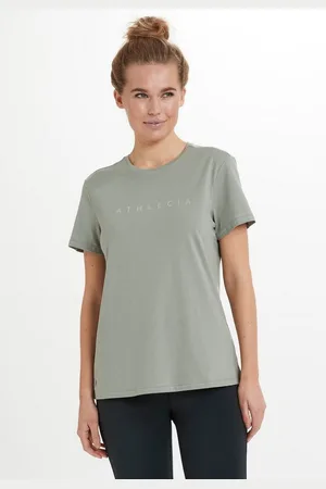 Athlecia Funktionsshirt KATTY W Slub Tee (1-tlg) aus Baumwolle und Recycling-Polyester