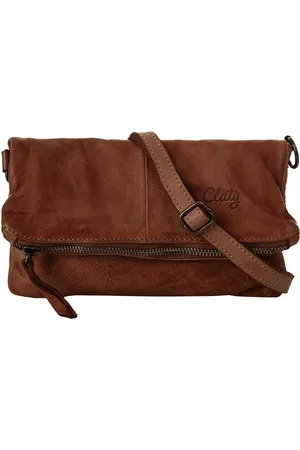 Cluty Abendtasche, echt Leder, Made in Italy