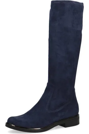 Caprice Schlupfstiefel, Blockabsatz, Langschaftstiefel in klassischer Linie, XS Schaft