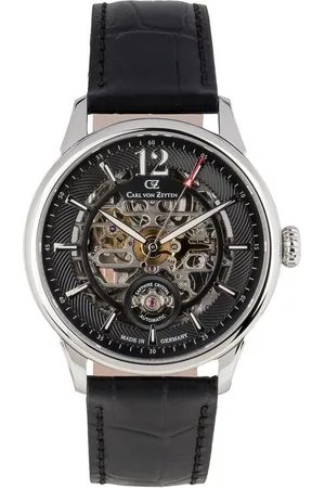 CARL VON ZEYTEN Automatikuhr Schramberg CVZ0080BKS, Armbanduhr, Herrenuhr, Skelettuhr, Made in Germany, Mechanische Uhr