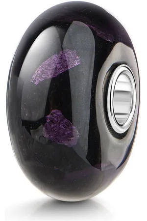 Materia Bead Glasperle XXL Glitzerfolie Schwarz 125, Hülse aus 925 Sterling Silber - Verkäufer: Schmuck