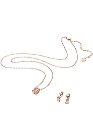 Swarovski Ohrring und Ketten Set Millenia Set, Zirconia im Octagon-Schliff (Set, 3-tlg), mit ® Kristallen