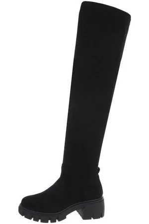 Ital-Design Damen Party & Clubwear Plateaustiefel (80951115) Blockabsatz Overknees in - Verkäufer: