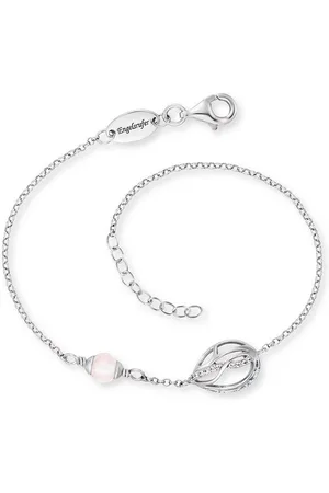 Engelsrufer Armband Himmelsträne mit Lebensblume, ERB-TEARLIFL-RQ-ZI, mit Rosenquarz, Zirkonia (synth)