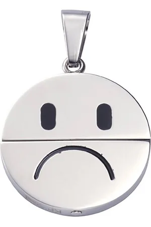 vivance collection Kette mit Anhänger Edelstahl Smiley