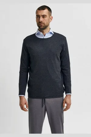 SELECTED Rundhalspullover ROME KNIT
