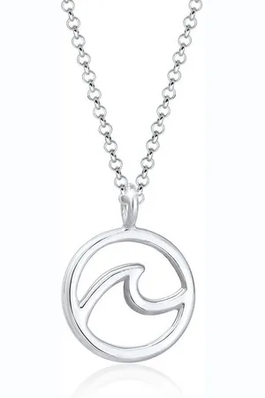 Elli Kette mit Anhänger Anhänger Wellen 925 Sterling Silber