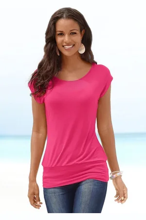 Lascana Longshirt mit breitem Bund aus weichem Viskose-Stretch