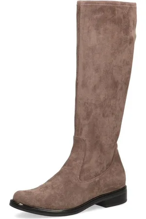Caprice Schlupfstiefel, Blockabsatz, Langschaftstiefel in klassischer Linie, XS Schaft