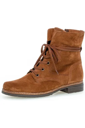 Gabor Schnürboots, Blockabsatz, Schnürstiefelette mit schaftumwickelenden Schnürsenkeln