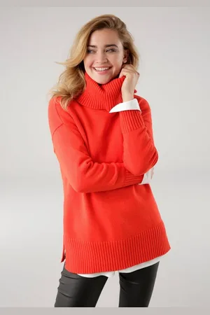 Tamaris Rollkragenpullover mit Rippdetails