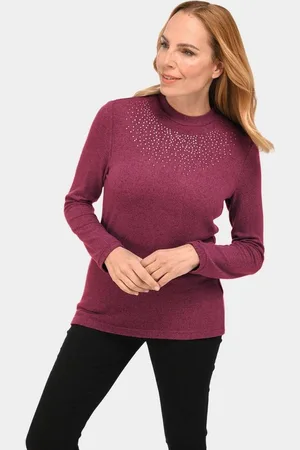 GOLDNER Langarmshirt Angenehm weiches Shirt mit Glitzersteinen - Verkäufer: