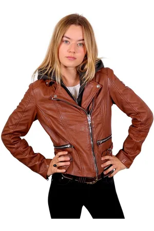 Mauritius Lederjacke »Julja SF LEGV« 2-in-1-Look mit abnehmbarem Kapuzeneinsatz aus weicher Sweatware - Verkäufer: Lederjackenstore