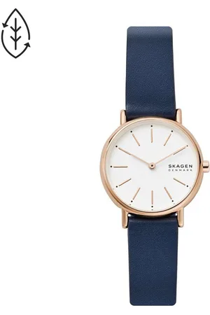 Skagen Quarzuhr SIGNATUR LILLE SKW2838, Armbanduhr, Damenuhr, analog, Lederarmband