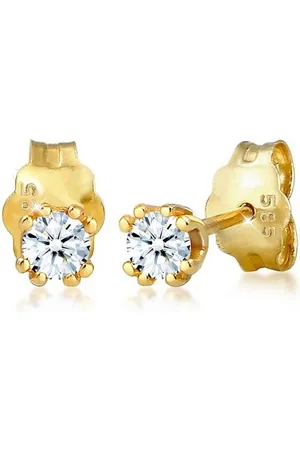 Elli DIAMONDS Paar Ohrstecker Ohrstecker Diamant Weiß Brillantschliff (0.06 ct) 585 Gelbgold