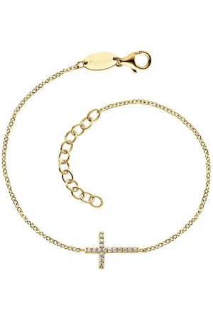 Engelsrufer Silberarmband Armband, Armkette, Kreuz, ERB-LILCROSS-ZI, mit Zirkonia (synth)