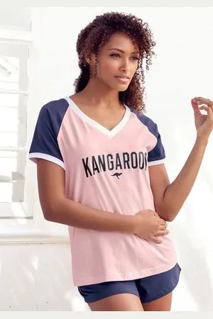 KangaROOS Shorty (2 tlg) mit kontrastfarbenen Raglanärmeln