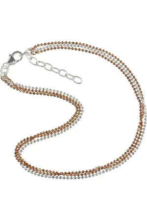 SilberDream Fußkette mit Anhänger SDF2900EX Fußketten 23cm+ Silber 925, Damen Fußkette Kugeln aus 925 Sterling Silber, vergoldet (Roségold 333 - Verkäufer: Fit4Style Silberschmuck - IMPPAC