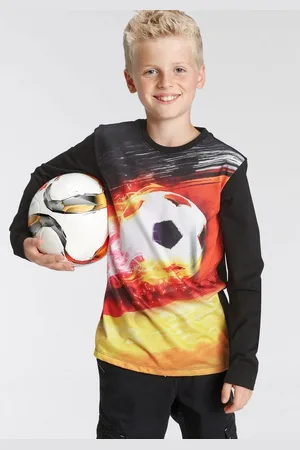 Kidsworld Langarmshirt FUSSBALL Langarm, Basic-Passform, bedruckt, Rundhalsausschnitt